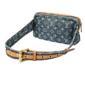 Louis Vuitton Denim Bag Blue Bum Pouch Monogram